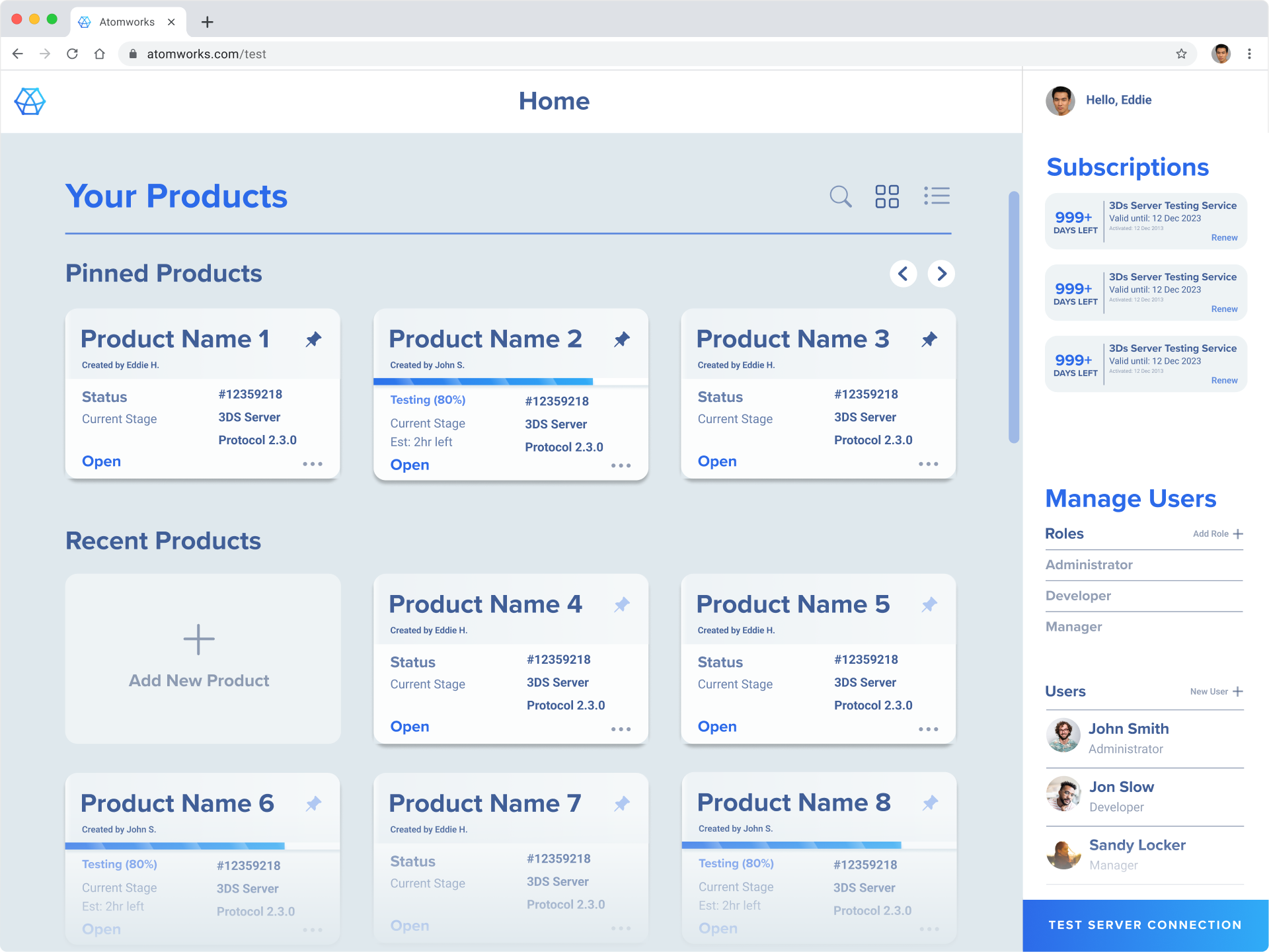 Ento packaging side view B