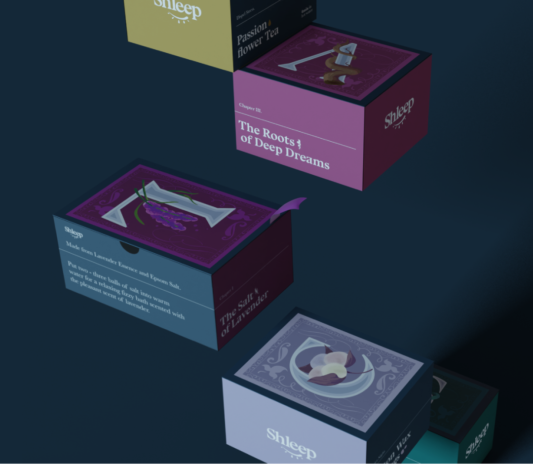 Shleep product boxes flying